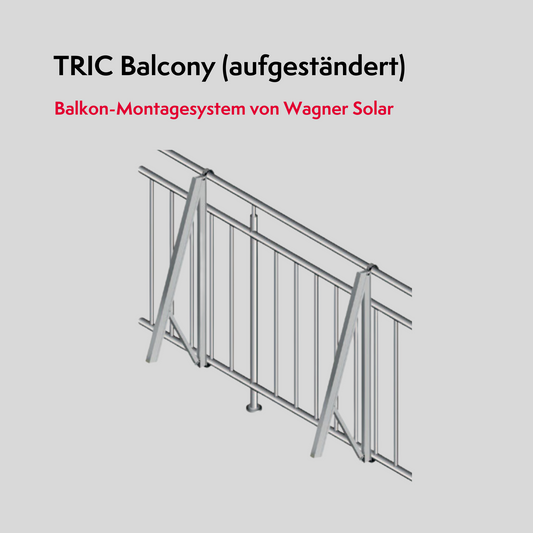 Wagner Solar Balkonhalterung aufgeständert – Set je Modul